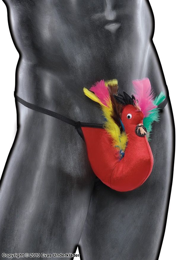 Male thong with rooster character